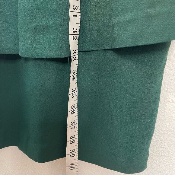 Vintage R&M Richards Hunter Green Lace Modest Dress Size 8 - Picture 2 of 9